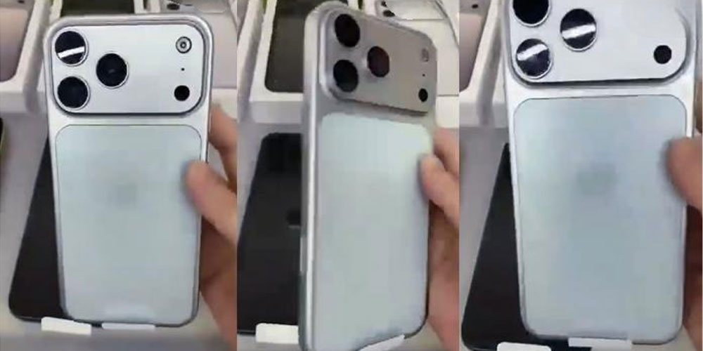 iPhone 17 Pro Max hands-on video läckage produktion skal fodral skärmskydd MagSafe tillbehör