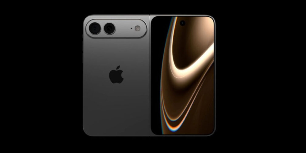 iPhone Fold video design alla vinklar, vikbar Apple telefon, crease-free display iPhone Fold leak