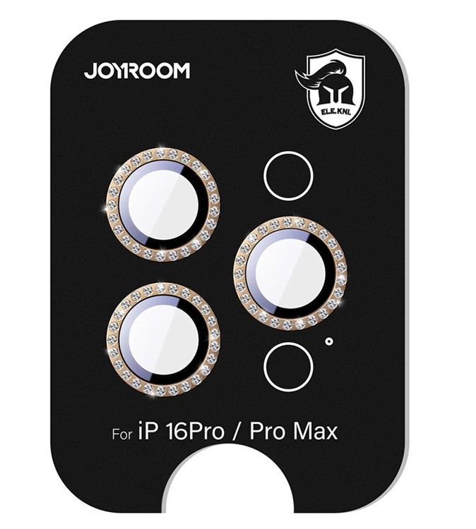 Joyroom iPhone 16 Pro Max kameraskydd brun härdat glas mobilskydd