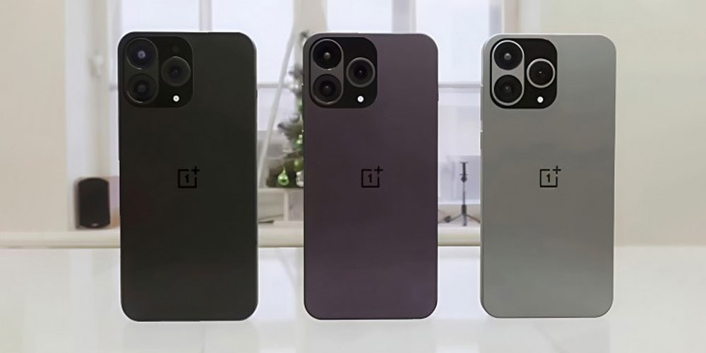 OnePlus 15 första bild läcka ny design fyrkantig kameraö tre färger Absolute Black Mist Purple Dune