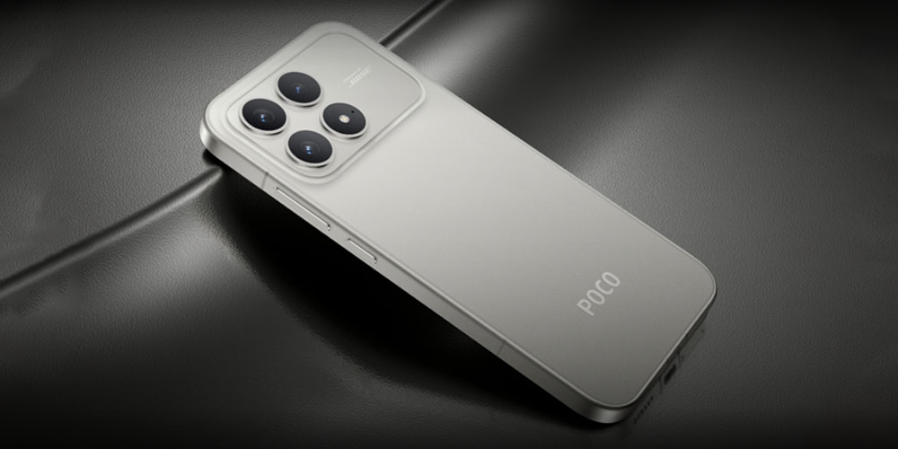 Poco F8 Pro design glas baksida aluminiumram IP68