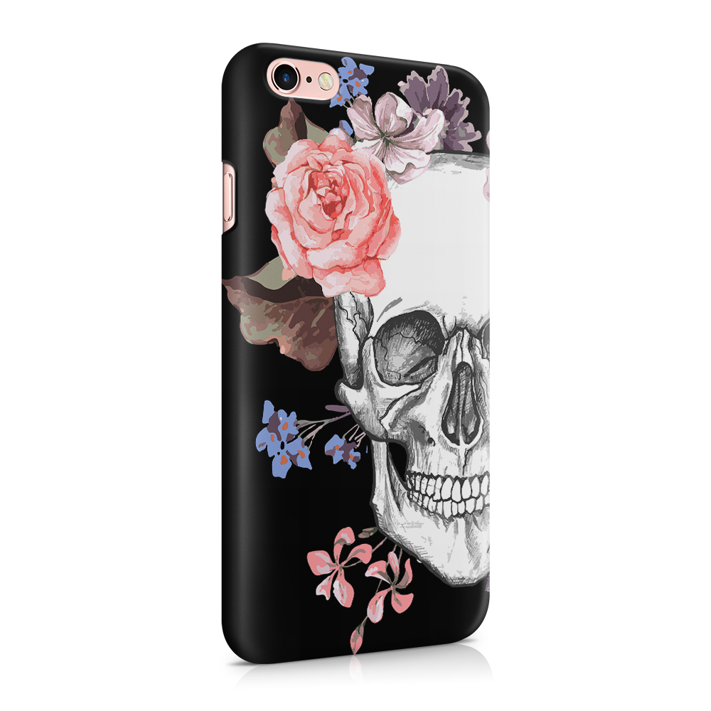 TheMobileStore Print Cases
Skal till Apple iPhone 6(S) - Blommig dödskalle - Svart