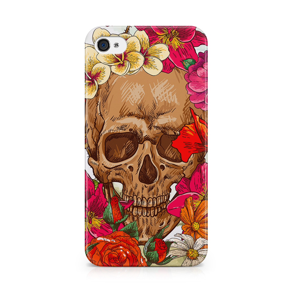 TheMobileStore Print Cases
Skal till Apple iPhone 4S - Dödskalle - Blommor