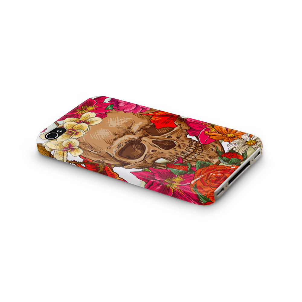 TheMobileStore Print Cases
Skal till Apple iPhone 4S - Dödskalle - Blommor