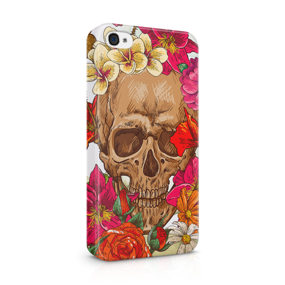 TheMobileStore Print Cases
Skal till Apple iPhone 4S - Dödskalle - Blommor