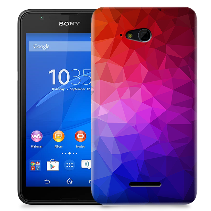 TheMobileStore Print Cases
Skal till Sony Xperia E4g - Polygon - Blå/Lila/Röd