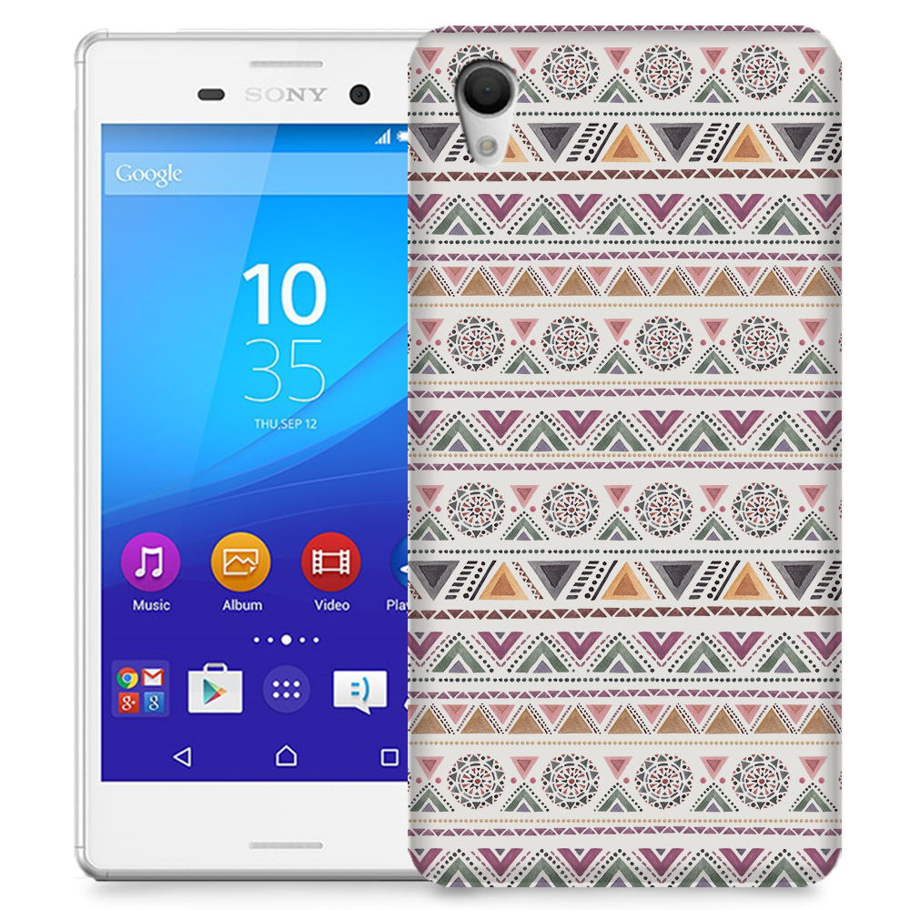 UTGÅTT
Skal till Sony Xperia M4 Aqua - Mönster - Vit/Lila