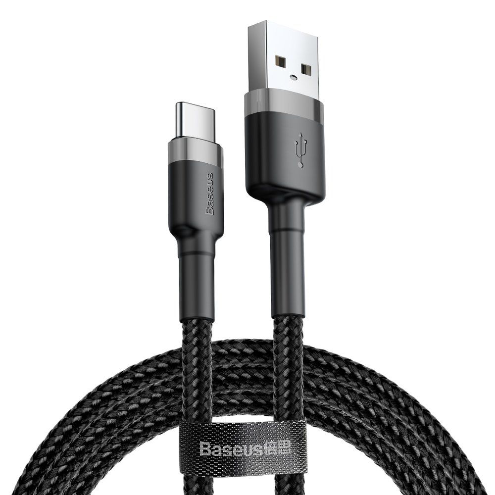 BASEUS - BASEUS Cafule USB-C Cable 300 cm Grå / Svart