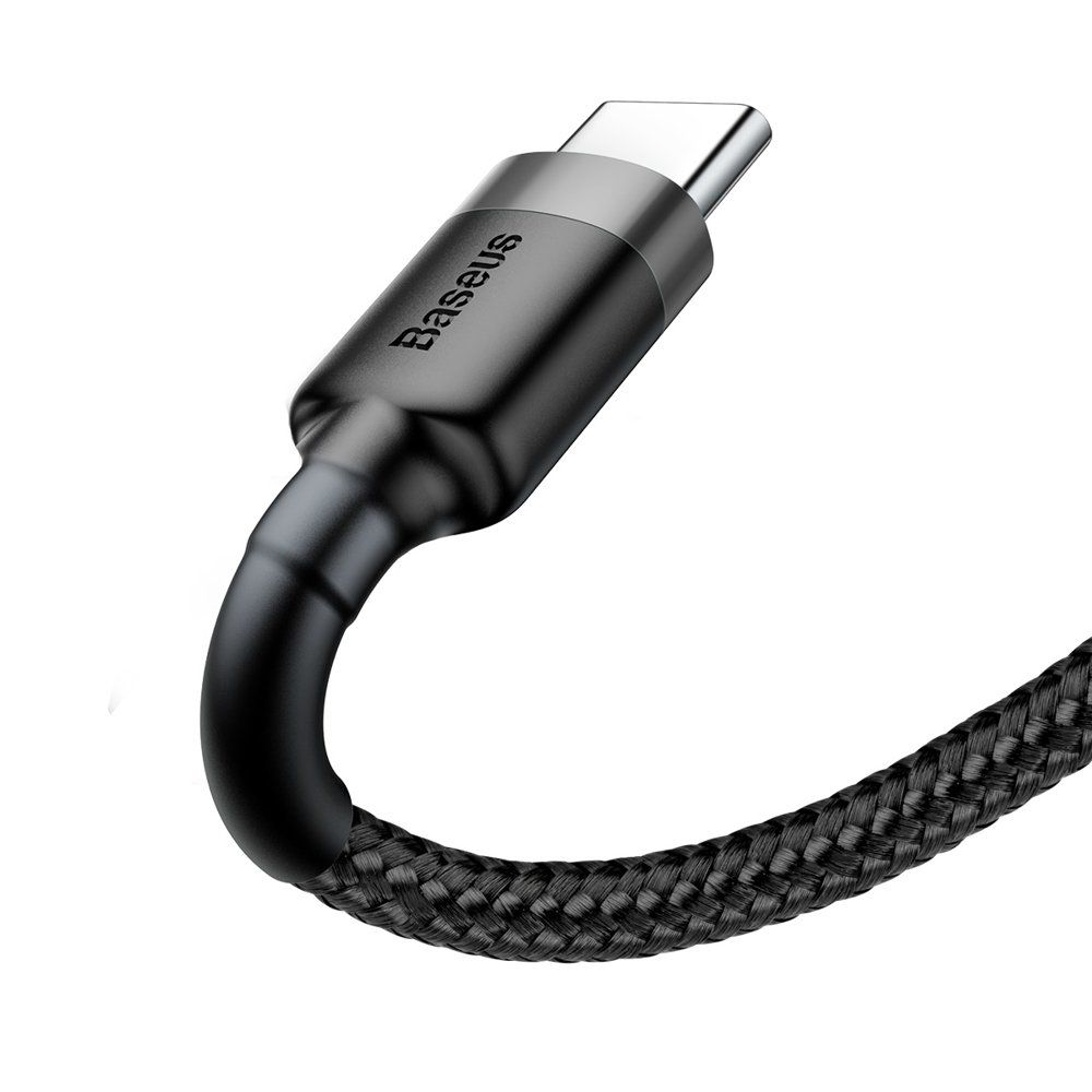 BASEUS - BASEUS Cafule USB-C Cable 300 cm Grå / Svart
