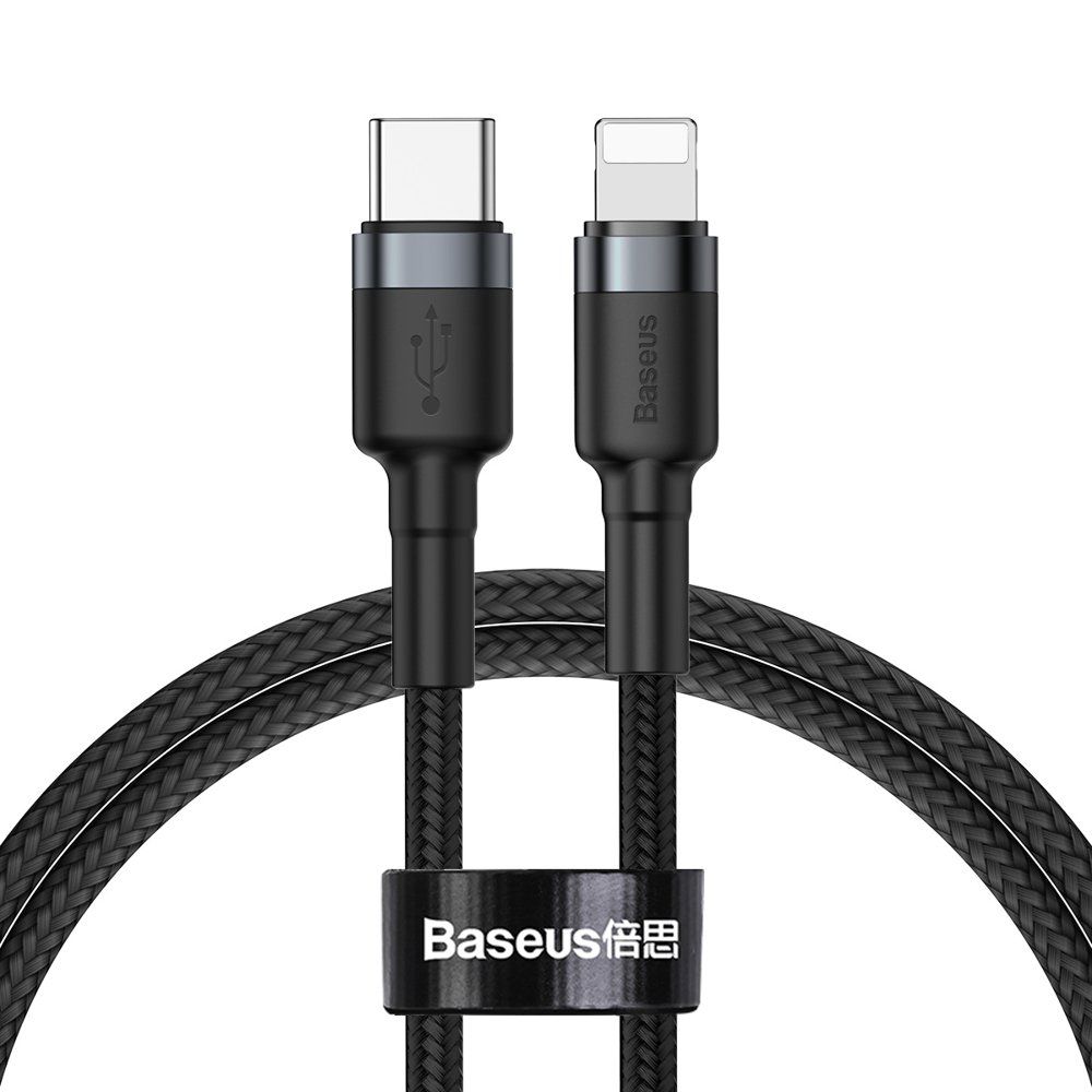 BASEUS
BASEUS Cafule Type-C Med Lightning Kabel 100 cm Svart / Grå