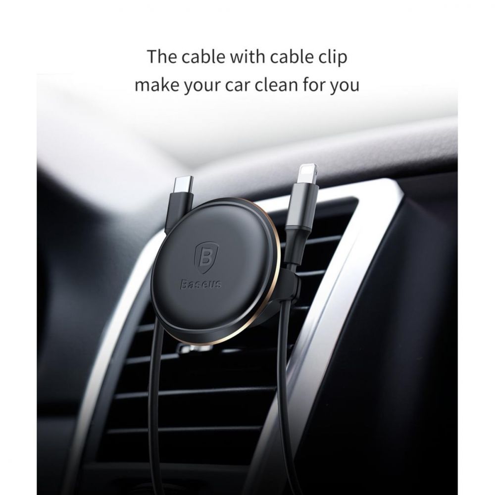 BASEUS
BASEUS Magnetic Ventilationshål Car Mount Med Kabel Clip Svart