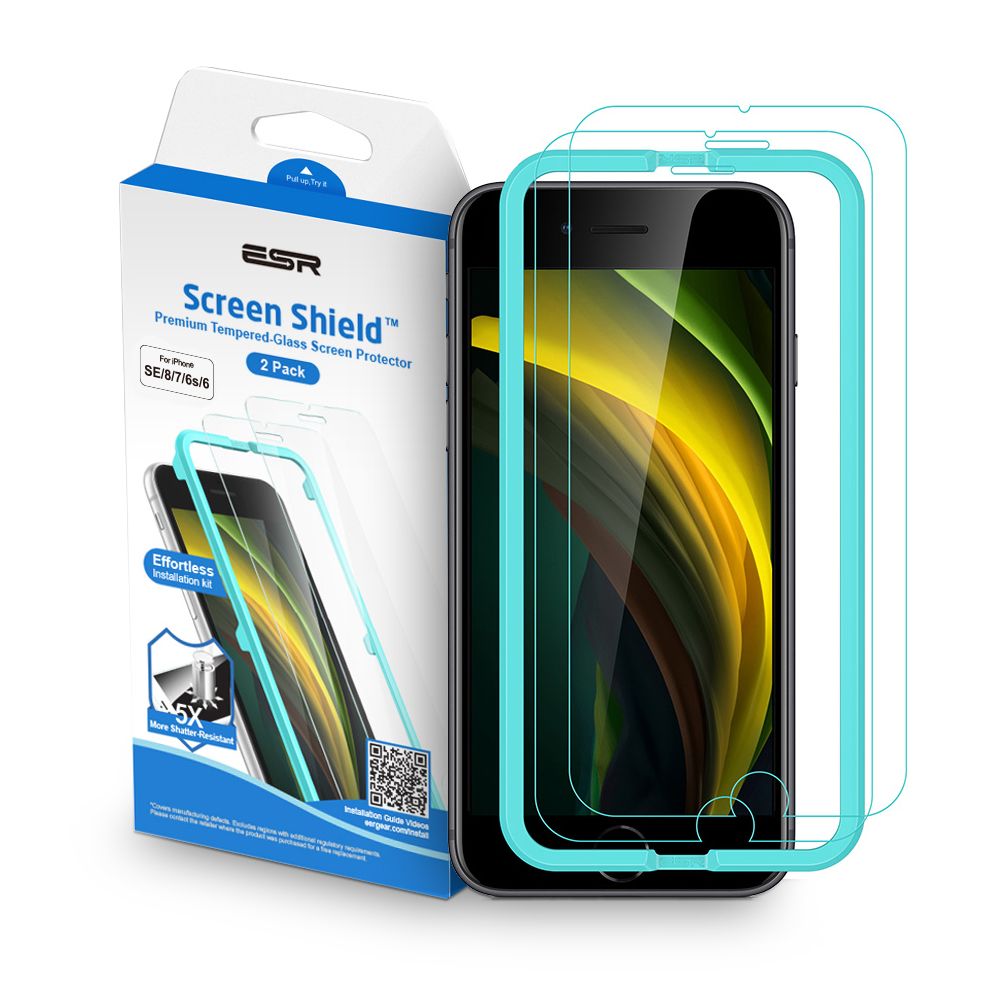 ESR
ESR Härdat Glas screen Shield 2-Pack iPhone 7/8/SE 2020 Clear