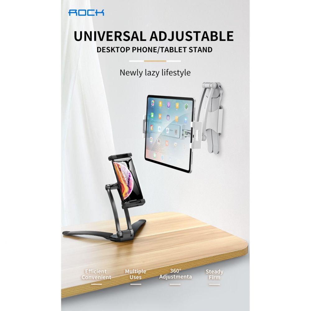 ROCK
ROCK Universal Stativhållaren Smartphone & Tablet Silver
