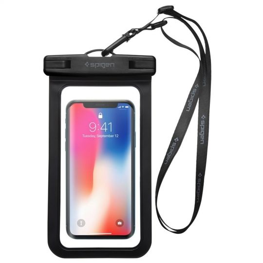 UTGATT1 - Spigen Universala Vattentät Mobilväskor A600 - Svart