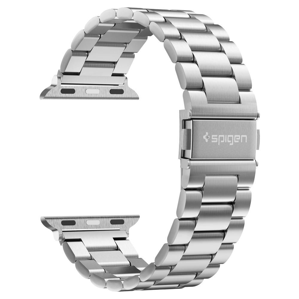 Alternativ bild 1 för Spigen Modern Fit, Band, Smartwatch, Silver, Apple, Rostfritt stål, 44 mm