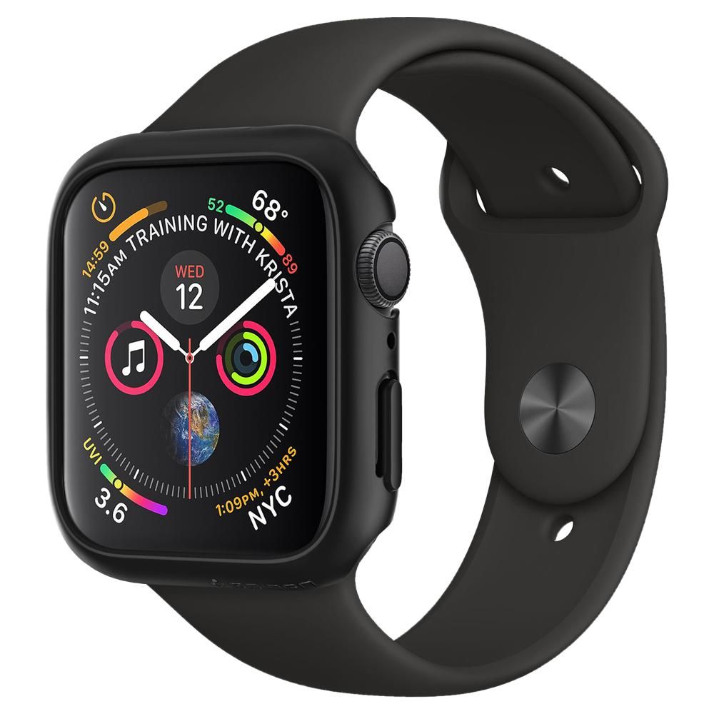 Spigen - Spigen Thin Fit Apple Watch 4/5/6/SE (44mm) Svart