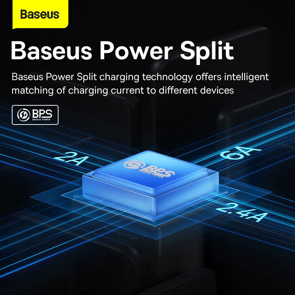 BASEUS - BASEUS kabel USB 3in1 USB-C microUSB Lightning 66W 1,2m svart