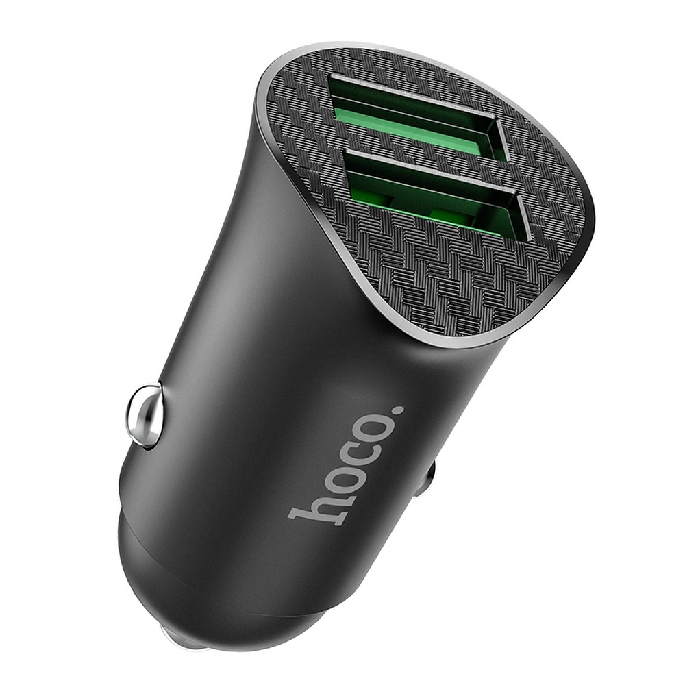 Hoco - HOCO Billaddare 2 x USB QC3.0 18W Farsighted Z39 Svart
