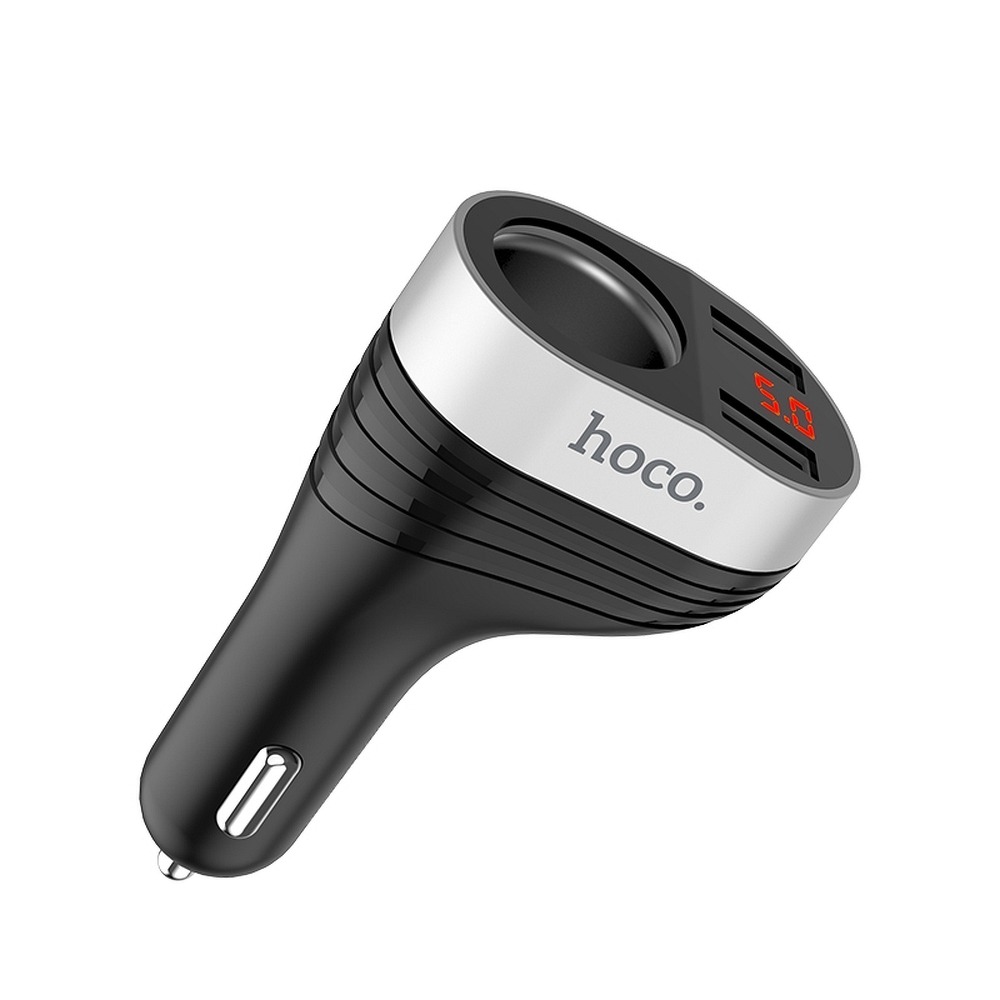 Hoco - HOCO Billaddare double USB port 3,1A med cigarette lighter Z29
