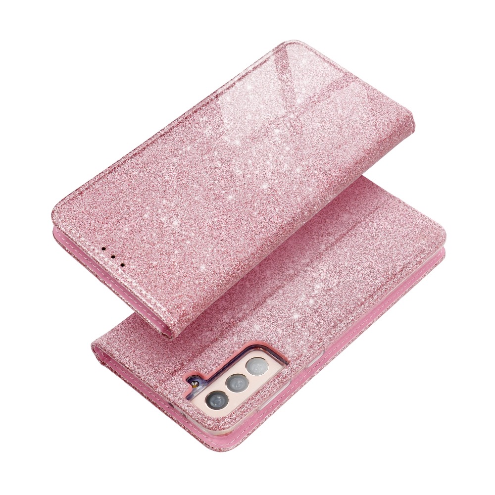 Forcell - Forcell SHINING plånboksfodral till Samsung Galaxy S21 Plus Roséguld