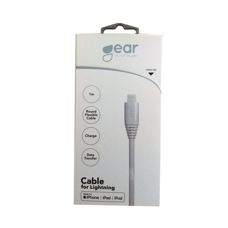 GEAR
GEAR Synkkabel Lightning 1m MFI Rund Kabel - Vit