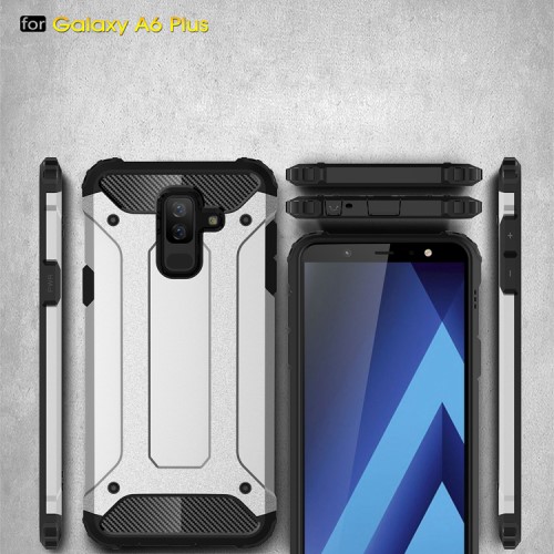 OEM - Hybrid Armor Mobilskal till Samsung Galaxy A6 Plus (2018) - Rose Gold