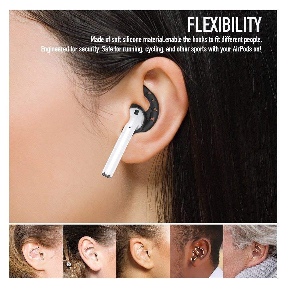 A-One Brand - AhaStyle Ear Hooks till AirPods - Svart