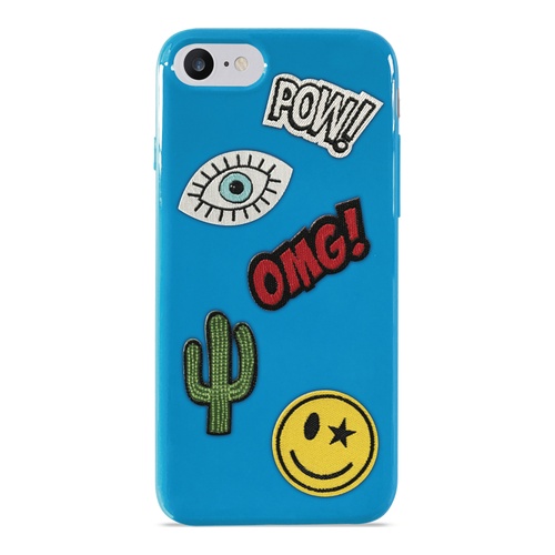 UTGÅTT
Puro Patch Mania Cover iPhone 8/7 - Blå