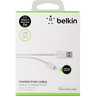 UTGÅTT
Belkin Iphone Lightning Charge/sync Kabel 1.2m - Vit