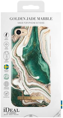 iDeal of Sweden iDeal Fashion Case iPhone 6/7/8/SE 2020 - Golden Jade Marble 