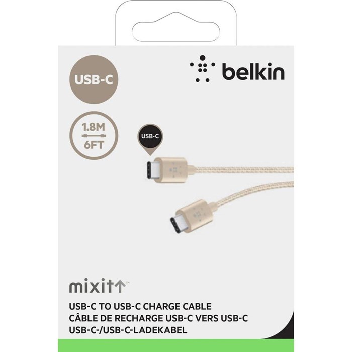 Belkin
Belkin Cable Premium Usb 2.0 Type C-Type C 3a 1.8m - Guld