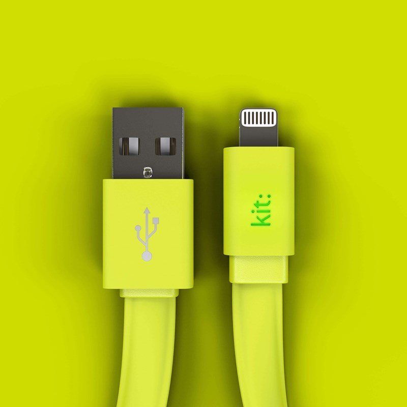 UTGÅTT
KIT FRESH Synkkabel Lightning 1m LED MFI - Grön