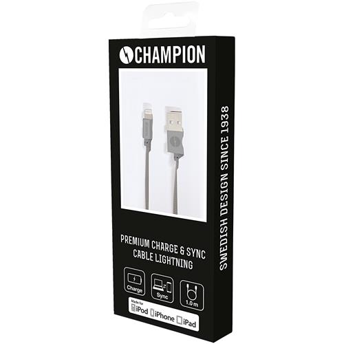 UTGÅTT
Champion Lightning kabel 1m - Space Gray