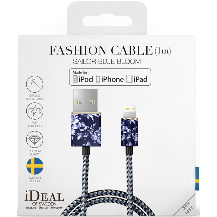 UTGÅTT
iDeal of Sweden Fashion Cable Lightning 1 M Sailor- Blue Bloom