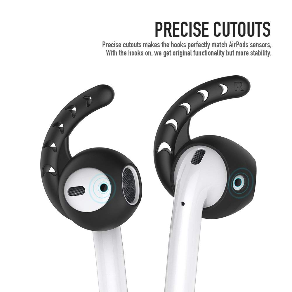 A-One Brand - AhaStyle Ear Hooks till AirPods - Svart