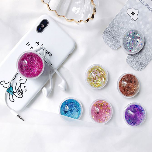 A-One Brand - Liquid Glitter Ringhållare till Mobiltelefon - Lila