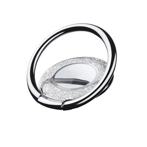 Metal Glitter Ringhållare till Mobiltelefon - Silver