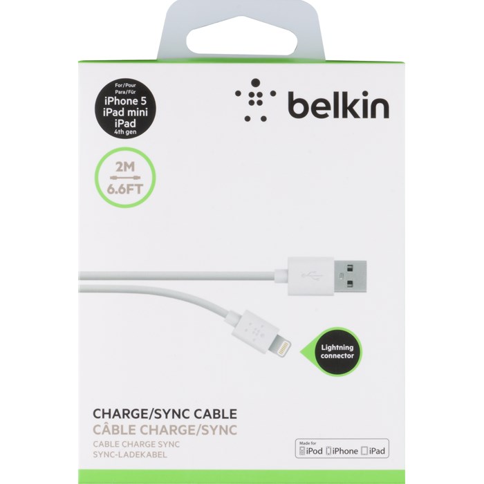 UTGÅTT
Belkin Iphone Lightning Charge/sync Cable 2m - Vit