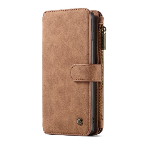 UTGATT1 - CASEME Detachable 2-in-1 Split Fodral till Samsung Galaxy S10 Plus - Brun