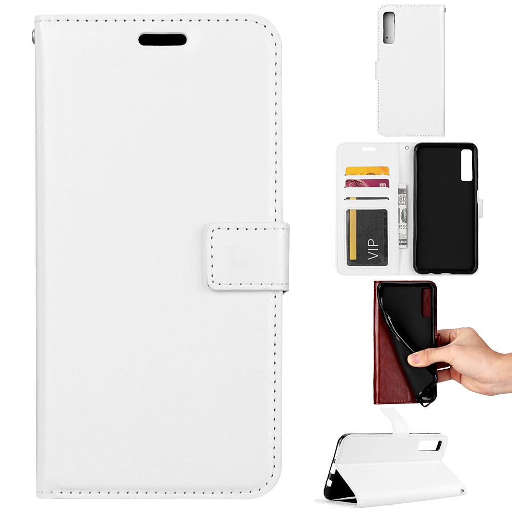 Taltech
Crazy Horse Plånboksfodral för Samsung Galaxy A7 2018 - Vit