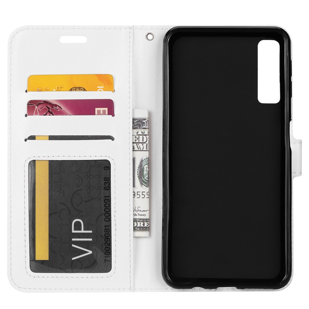 Taltech
Crazy Horse Plånboksfodral för Samsung Galaxy A7 2018 - Vit