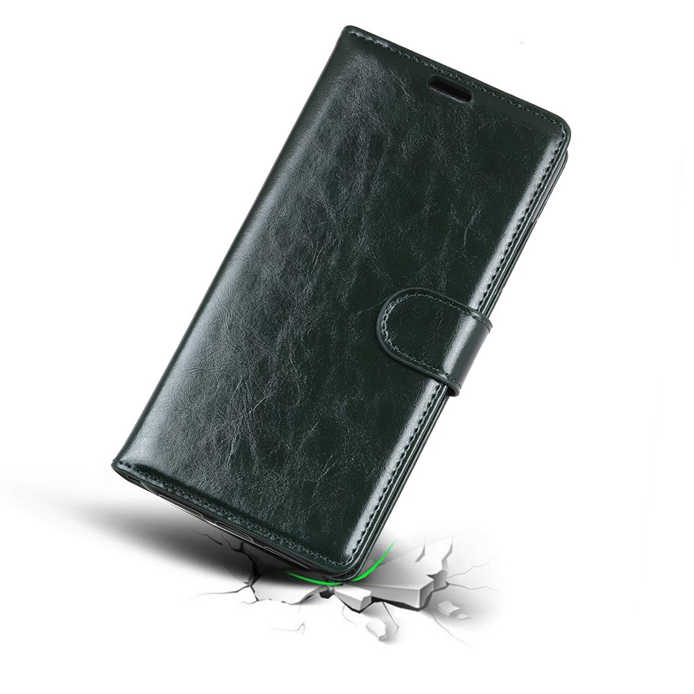 Taltech
Crazy Horse Premium Plånboksfodral för Samsung Galaxy A7 2018 - Grön