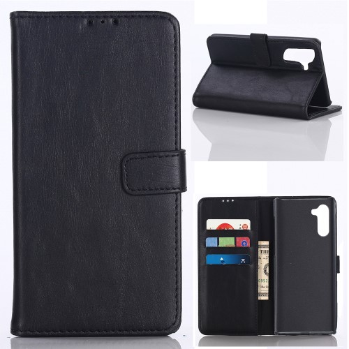 A-One Brand
Crazy Horse Skin Vintage Plånboksfodral för Galaxy Note 10 - Svart