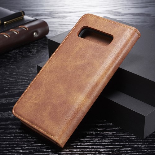 DG.MING - DG.MING Plånboksfodral 2-i-1 Split för Samsung Galaxy S10 Plus - Brun