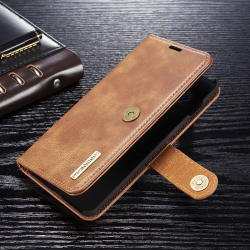 DG.MING - DG.MING Plånboksfodral 2-i-1 Split för Samsung Galaxy S10 Plus - Brun