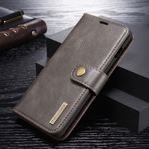 UTGATT1 - DG.MING Plånboksfodral 2-i-1 Split för Samsung Galaxy S10 Plus - Grå