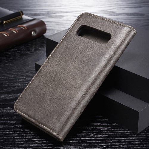 UTGATT1 - DG.MING Plånboksfodral 2-i-1 Split för Samsung Galaxy S10 Plus - Grå