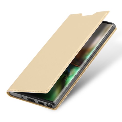 UTGATT4 - DUX DUCIS Skin Pro Plånboksfodral för Galaxy Note 10 - Guld