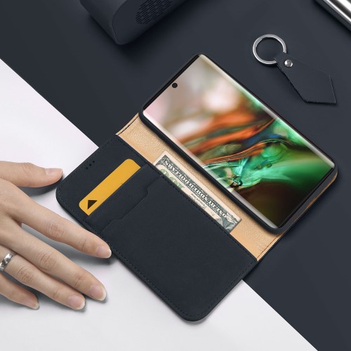 UTGATT1 - Dux Ducis Wish Läderfodral för Samsung Galaxy Note 10 Plus - Blå