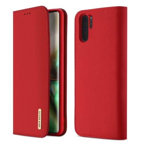 UTGATT4 - Dux Ducis Wish Läderfodral för Samsung Galaxy Note 10 Plus - Röd